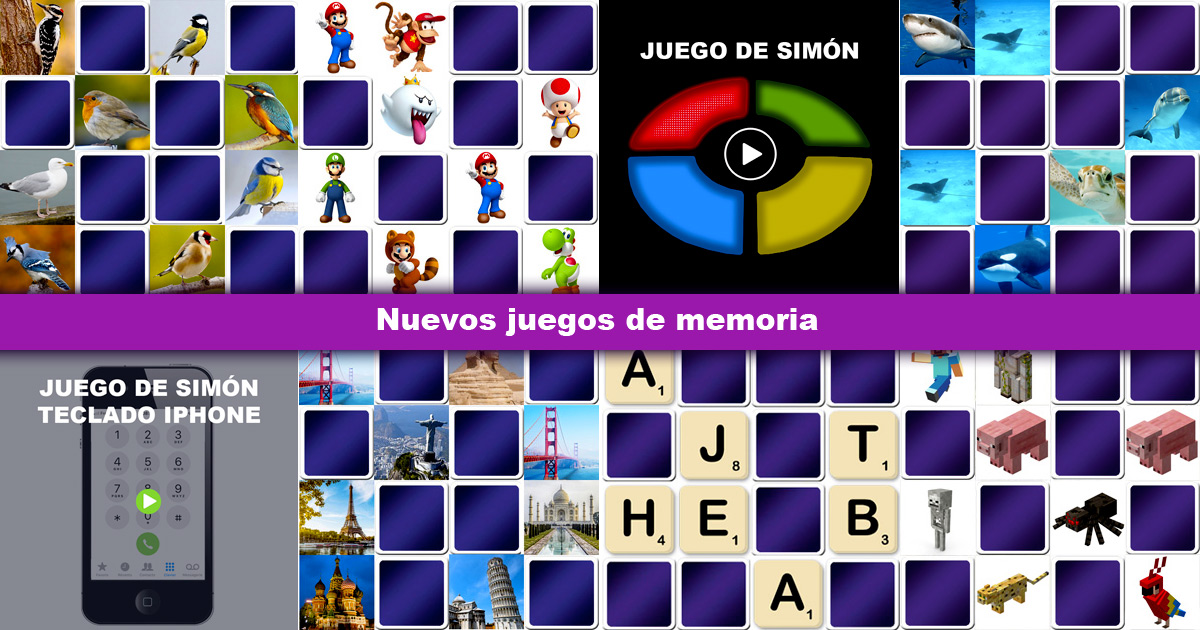 Noticias regular Amedrentador Juegos de memoria Online y Gratis | memo-juegos