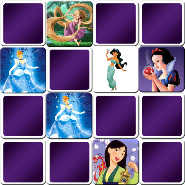 Limpia el cuarto Inocencia té Juego Memoria o Memorama niños - Princesas Disney | Online y gratis